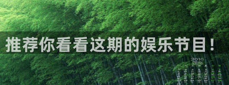永利皇官：推荐你看看这期的娱乐节目！